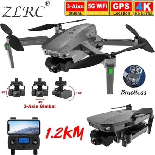 ZLRC RC Dron SG907MAX Drone 2-Axis Gimbal Camera HD 4K GPS 5G FPV 1.2km Long Distance Brushless Quadcopter Drones Professional