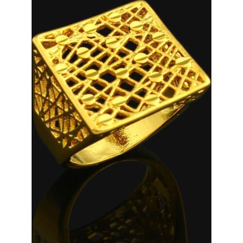 Fansheng New Fashion lovers' Wedding Bands Dubai/Ethiopia/Africa/India gold color Jewelry Gold Rings For Women Gifts