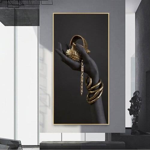 Black Hands Holding Jewelry Canvas Art Posters And Prints African Art Canvas Paintings On the Wall Art Pictures For Living Room
