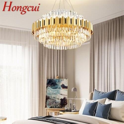 Hongcui Modern LED Chandelier Lighting Luxury Home Decorative Fixtures For Living Room Dining Room Villa Duplex