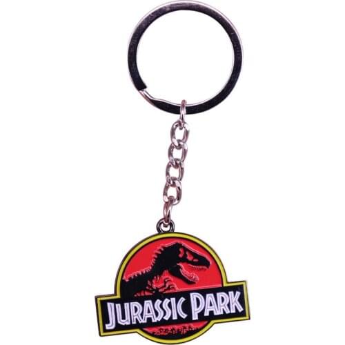 Classic Jurassic Park T-Rex Logo Key Ring Keychain