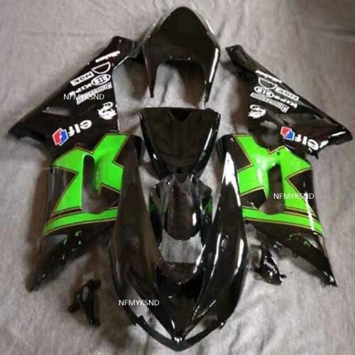 Motorbike Body For KAWASAKI NINJA cool ZX 6R 05-06 ZX-636 black greens ZX6R 05 06 ZX 636 ZX-6R 2005 2006 Fairings kit
