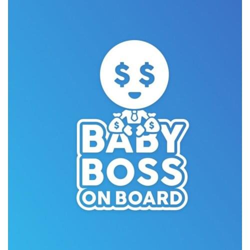 Baby Boss on Board Car Safety Sticker for Windshield Bumper Cute Kids Modeling Premium Self-adhesive Murals New Art Murals S1385