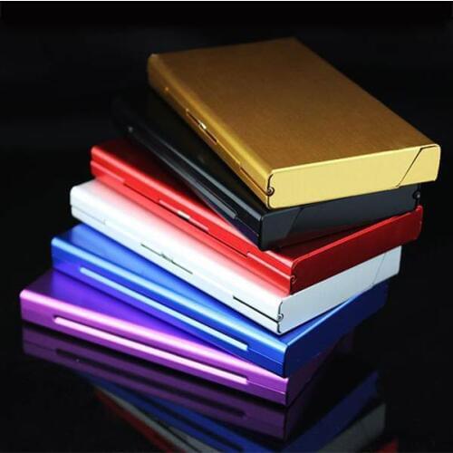 Newly 20 Pieces Capacity Metal Cigarette Case Container Pocket-box Pipe Cigar Tobacco Holder Case Slim for Lady 8