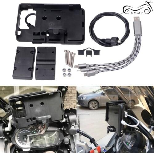 Mobile Phone USB GPS Navigation Bracket USB Charging Mount Support For BMW R 1200 GS R1200GS LC/ADV 2013-2018 S1000R S1000XR