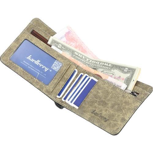 Fashion Men Wallets Small Wallet PU Leather Men Purses Fashion multifunction Coin Bag Zipper Small Money Purses clutch Money Cli