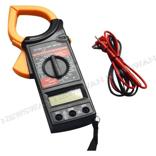 DT-266 LCD Display AC DC Multimeter Electronic Tester Digital Clamp Meter