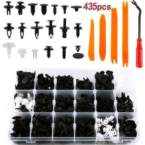 430pcs Car Plastic Rivets Set+tie+buckle buckle boxed accessories bag car fast clip clip screws 5pcs Fastener Removal Tool Set
