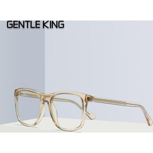 GENTLE KING Square Anti Blue Light Blocking Glasses Men Oversize Ultralight Optics Frame Computer Clear Eyewear Women