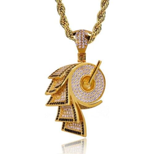 Hip Hop Bling Iced Out Personalized Tissue Shape Pendant Necklace For Men Women Goth Jewelry With Long Link Cain Free Shipping