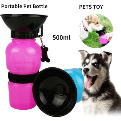500 ml Dog Pet Drinking Bottle Cat Feeding Bowl Pressure Portable Pet Drinking Fountain Cup Outdoor Pet Drinking Cup Pet Bottle