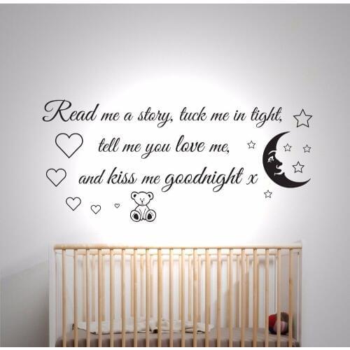 Read Me A History Cartoon Removable Wall Stickers for Nursery Kids Room Vinyl Wall Decals Babies Bedroom Art Home Sticker L530