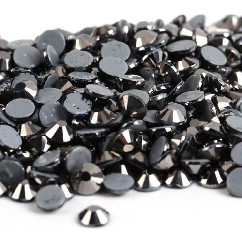 Ss6,ss10,ss16,ss20,ss30 Jet Hematite Iron On Rhinestones/Hot fix Crystal Rhinestones Strass Sewing & Fabric Garment stones