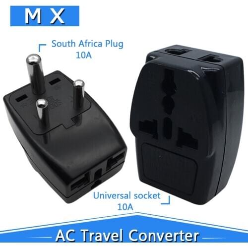 Standard 250V South Africa Travel Adapter, AU / UK / EE One-Turn-Three Plug to South Africa Plug, Power Converter