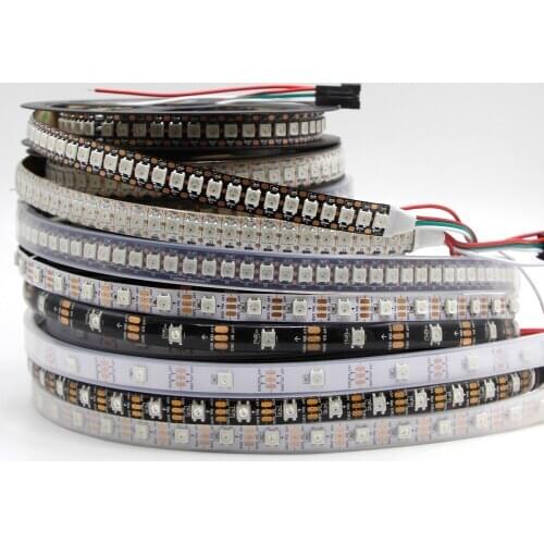 SK6812 WS2812B WS2812 Led Strip RGB RGBW RGBWWIndividually Addressable Waterproof IP30/65/67 DC5V Flexible Light Lamp 60LEDS 5m