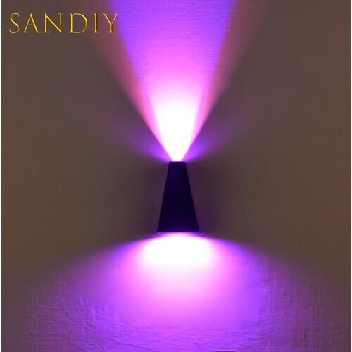 Outdoor Waterproof Exterior Wall Light Up and Down Double-Head 12W Trapezoidal Wall Lamp Corridor Porch Courtyard Villa Sconce