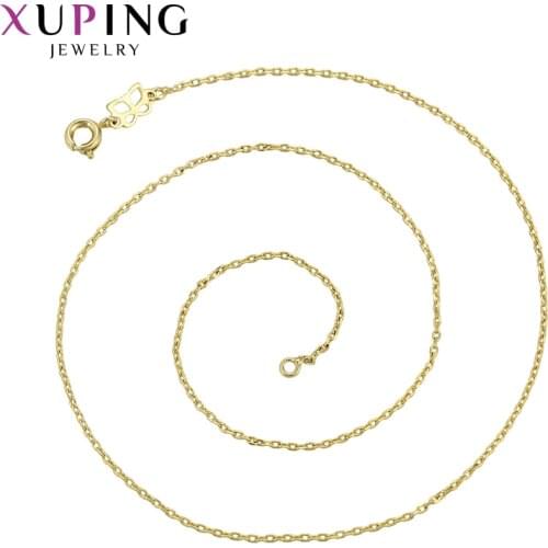 Xuping Fashion Jewelry Unique Design for Women Party Gifts Light Yellow Gold-color Plated Necklace 45280