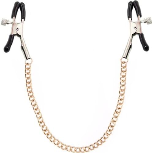 Women Metal Chain Nipple Clamp Slave Nipple Clip Fetish Toy Send To Costumer Fetish Erotic Toys Sex Women Game