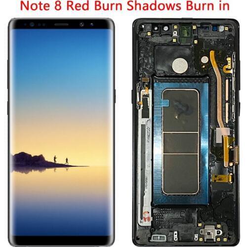 SUPER AMOLED N950 LCD For Samsung Note 8 LCD Display Touch Screen 6.3'' Frame For Galaxy Note 8 SM-N950U N9500 N950FD Screen