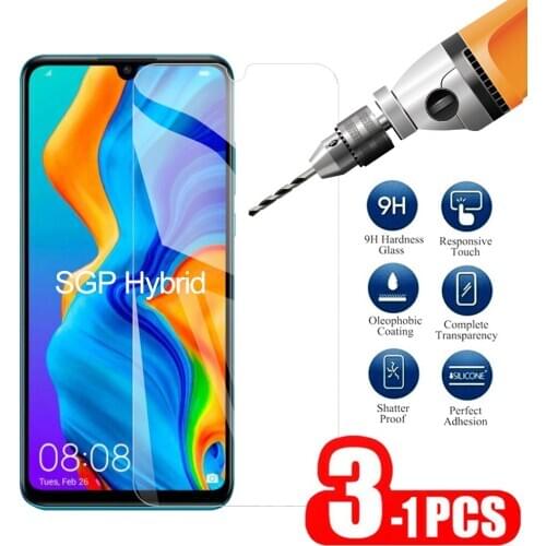 1-3PCS Safety Glass For Huawei P30 Lite Screen Protector On For Huawei P 30 Lite Protective Glass Tempered Glass 9H