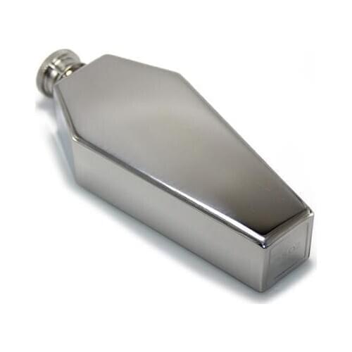 100pc NEW-Mini Hip Flask 100ML Personalized Coffin Shape Stainless Steel Portable Flagon Travel Wine Pot Bar Supplies Mens Gift