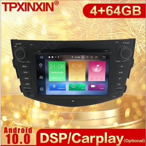 2 Din Carplay Android Radio Receiver Multimedia Stereo For Toyota RAV4 2006 2007 2008 2009 2010 2011 2012 GPS Recorder Head Unit