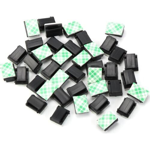40 Pcs Wires Fixing Clips Auto Fastener and Clip Car Vehicle Data Cord Cable Tie Mount Interior Accessories