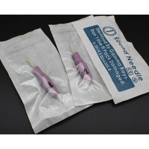 50 pcs/lot 1RL/3RL HighQuality Digital Semi Permanent Makeup Tattoo Machine Needle Pink Liberty Tattoo Needle