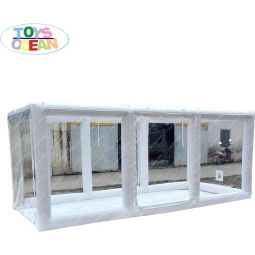 White and transparent Inflatable car capsule cover showcase tent