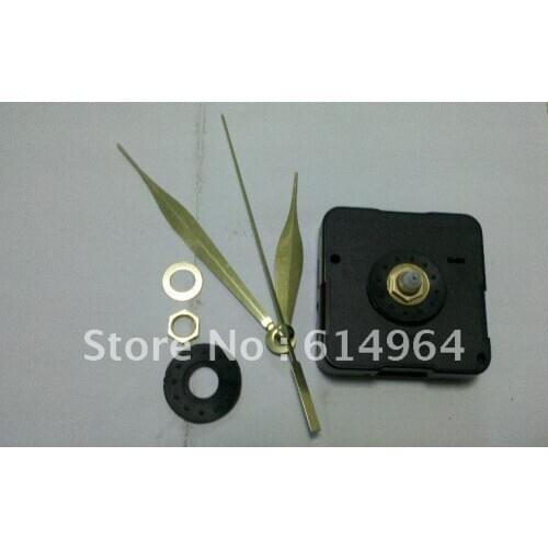 FREE SHIPPING Quartz Clock movement for wall clock, clock mechanism,clock parts with three gold hands,100sets/lot