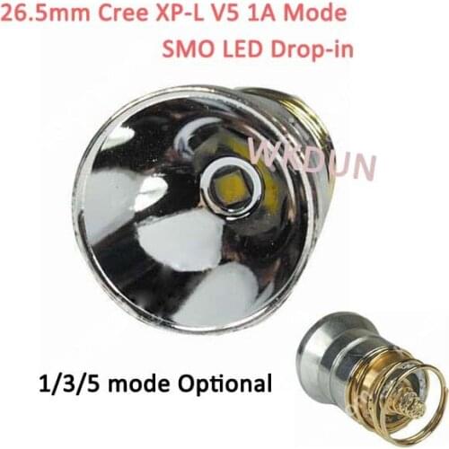 Cree XP-L V5 1A 2000 Lumen 3.7V~4.2V 3-Mode SMO LED Drop-in for WF-501B WF-502B Flashlight
