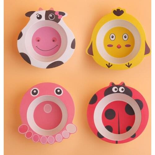 Children Cartoon Bowl Bamboo Fiber Baby Tableware Rice Noodle Bowl lovely Modeling Butterfly Soup Bowl Bebe Eating Bowl