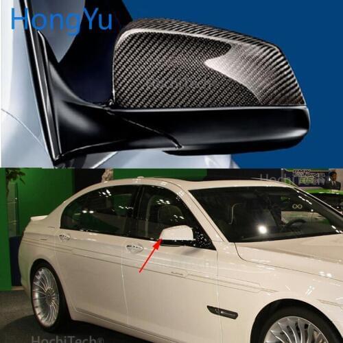 For BMW 7 Series F03 2009 2010 2011 100% Real Carbon Fiber Rear View Mirror Cover Side Mirror Caps car styling