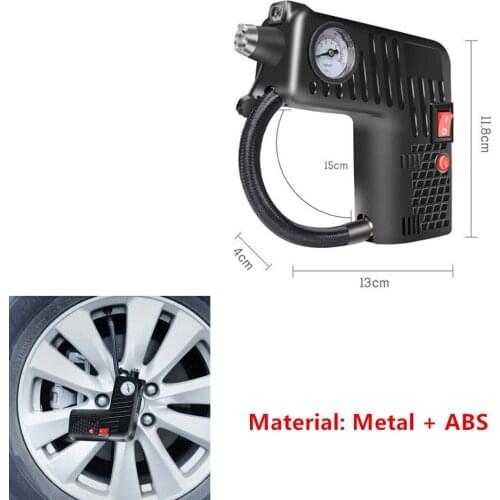 12 V car motorcycle tire electric air compressor pump safety hammer