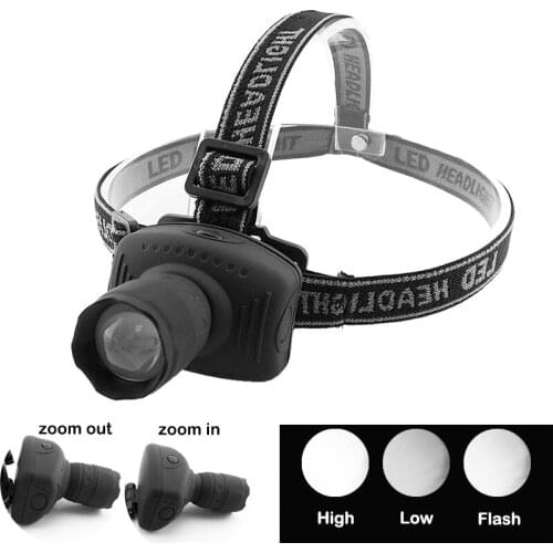 Frontale Mini Headlamp Flashlight Outdoor High Bright LED Headlight Lantern for Camping Zoomable Light LED Adjustable Focus