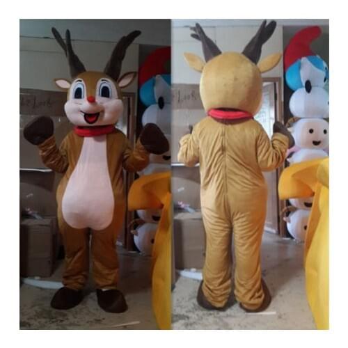 Hot sale! Deer mascot costume Sven costume reindeer mascot costume kids party free shipping