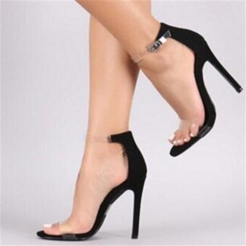 Hot Sale Women Pumps PVC Platform Sandals Super High Heels Waterproof Female Transparent Crystal Wedding Shoes Sandalia Feminina