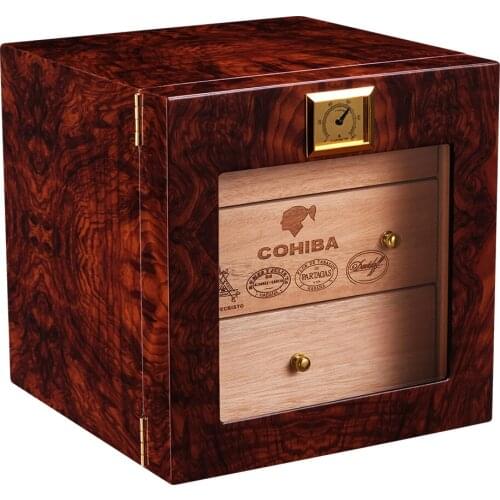 Humidor three layers of natural mellow cedar wood large capacity cigar moisturizing box/cabinet ca-0412