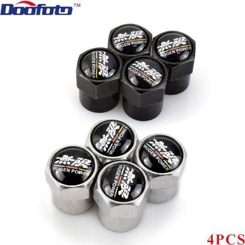 4pcs Car Wheel Valve Caps For Honda Mugen Power Civic Accord CRV Hrv Jazz Amblems Auto Decoration Accessories JDM Styling