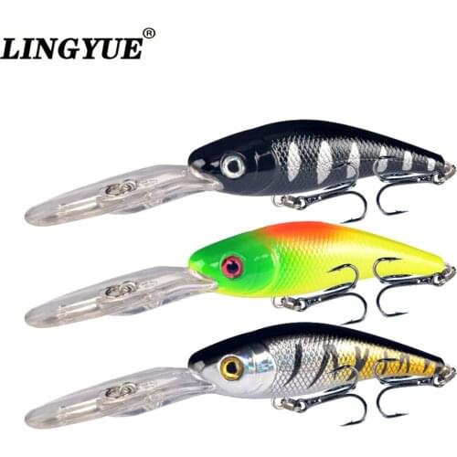 LINGYUE 1PCS Minnow Lure 10cm/9g Hard Bait Lures Plastic Wobbler Crankbait 6# Hooks Fishing Tackle