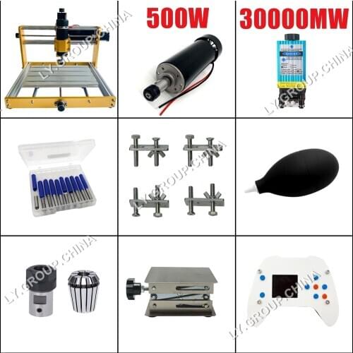 Mini Desktop CNC 3018 Plus CNC Router Engraving Machine for Wood Metal Engraver Kit Nema17 Stepper Motors Laser 5.5W 15W 30W