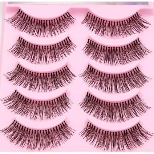YOKPN Natural Sparse Cross Eye Lashes Extension Makeup Long False Eyelashes Thick White Cotton Terrier Natural False Eyelashes