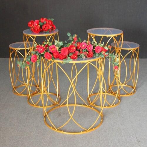 New Wedding Props Iron Acrylic Dessert Table Combination Wedding Ceremony Layout Welcome Area Dessert Gift Rack Ornaments