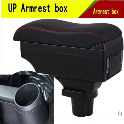 For VW UP armrest box central Store content box products interior Armrest Storage car-styling accessories parts 2009-2018