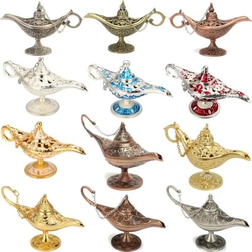 Hollow Carved Oil Lamp Metal Novelty Light Vintage Pot Arabian Light Home Decoration Fashion Art Craft Gift 2019 New