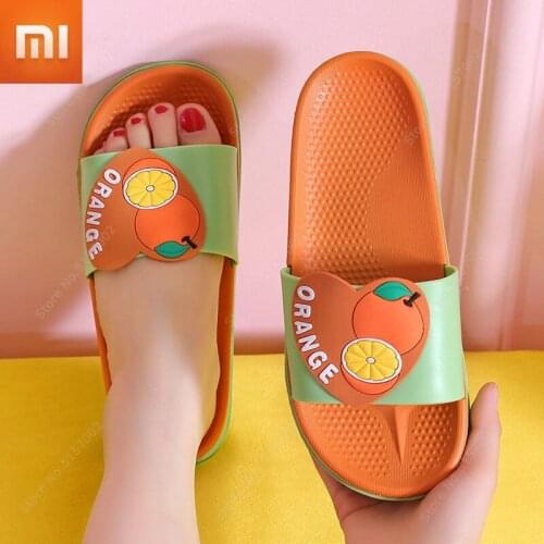 Xiaomi Women Cute Slippers Non-slip Couple Bothroom Shoes Soft Comfortable Flip Flops Zapatillas Beach Sandals Cartoon Flat Shoe