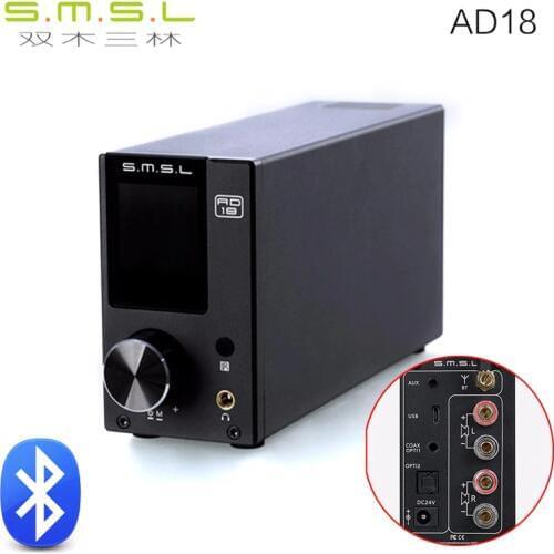 SMSL AD18 80W*2 CSR A64215 DSP HIFI Bluetooth Pure Digital Audio Amplifier Optical/Coaxial USB DAC Decoder With Remote Control