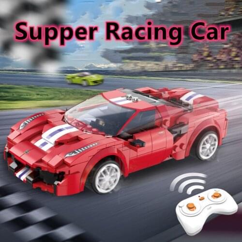 Technical RC Racing Car Supper Sports Vehicle Bricks Creator Electric Building Blocks Remote Control Toys Kids Boys Gifts