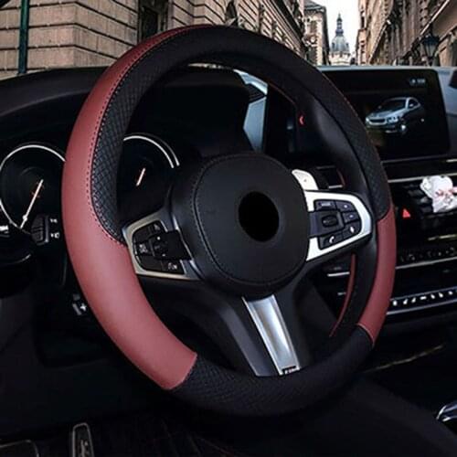 WLMWL Universal car steering wheel cover for Jaguar All Models xf xj 6/8/12 xk xkr x-type xfr F-Type Steering Wheel Hubs
