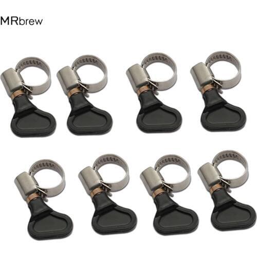 Stainless Steel Drive Hose Clamp Tri Clamp Adjustable Fuel Line Pipe Clip Clamp Tube Fasterner 8pcs/lot